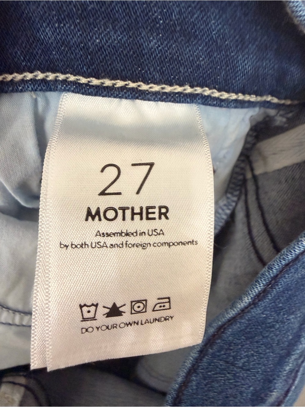 MOTHER The Weekender Fray The Road to Paradise Blue Size 27 - Picture 6 of 12